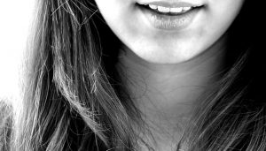girl with a dry mouth